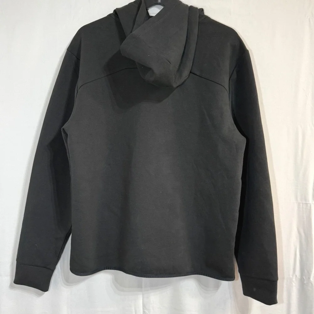 DSG Mens Medium Everyday Fleece Hoodie Black Athletic Sweatshirt Zip Pocket NEW